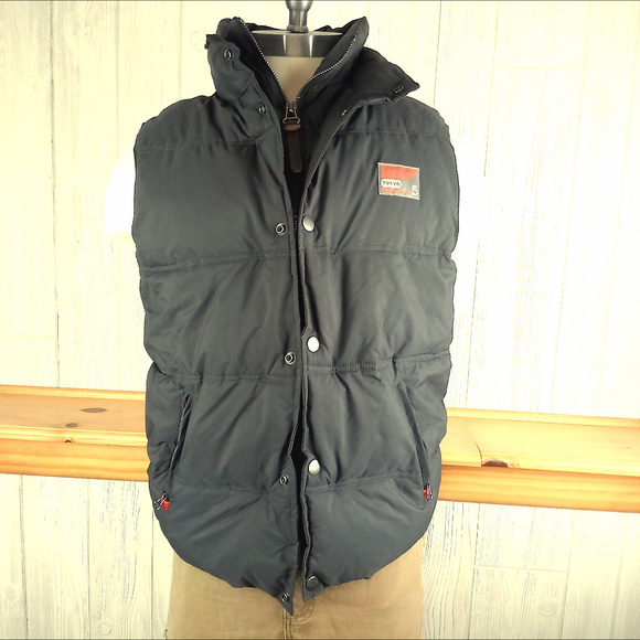 Superdry Tokyo Gray Orange Puffer Vest 